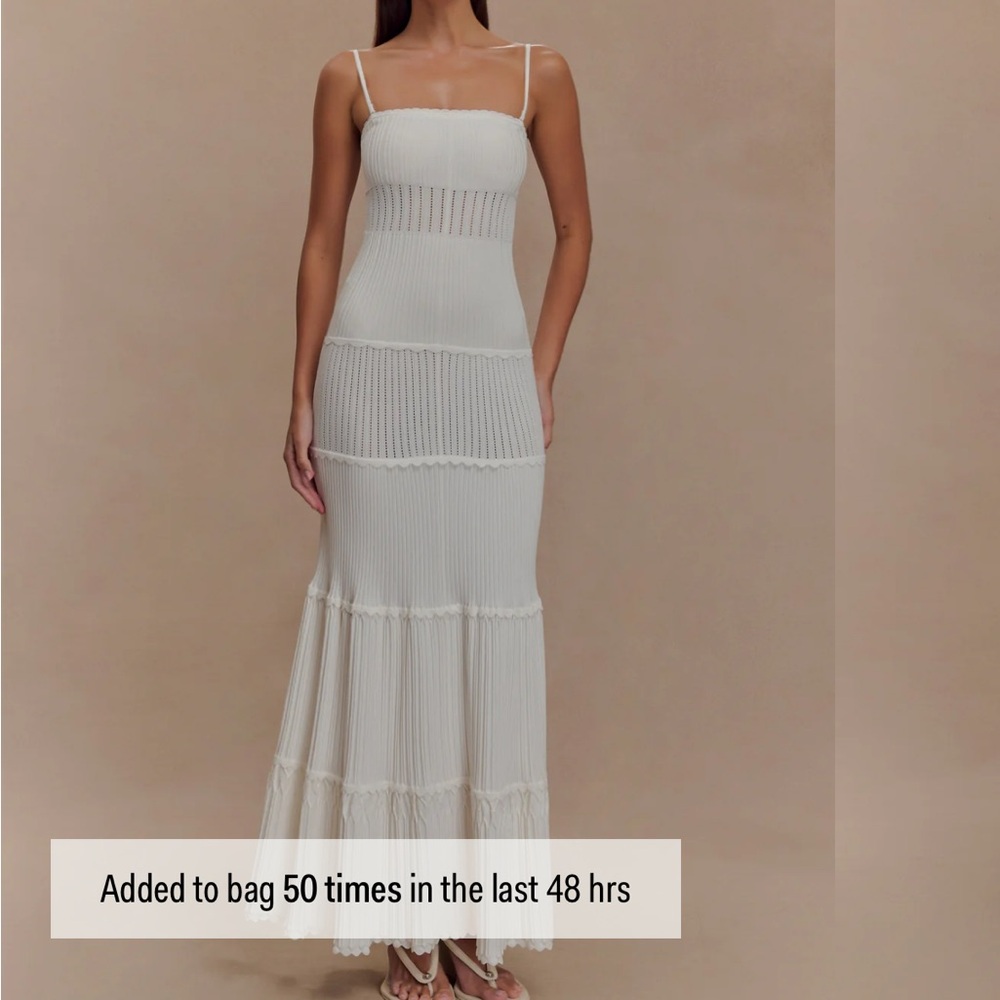 Meshki FINLEY - Pointelle Knit Maxi Dress